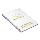 Lehrer Lesson Planer Gold-Script-Geschenk Notizblock (Rechte Seite)