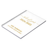 Lehrer Lesson Planer Gold-Script-Geschenk Notizblock (Linke Seite)