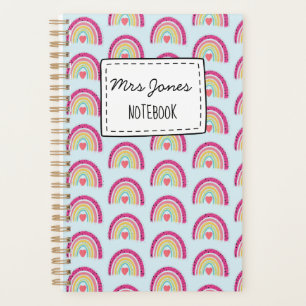 Lehrer LESSON PLANNER MIT NAME Regenbogen Thema Planer