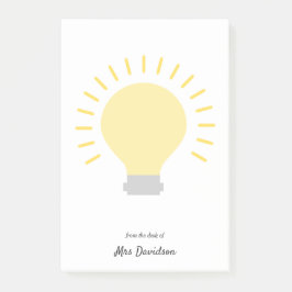 Lehrer Lichtbrille Nachhinweise Post-it Klebezettel