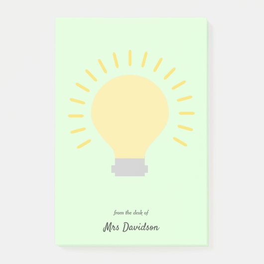 Lehrer Lichtbrille Nachhinweise Post-it Klebezettel (Vorderseite)