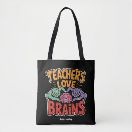 Lehrer Liebe Brains Zombie Hands Herz Halloween Tasche