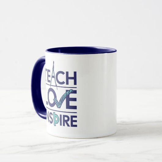 Lehrer Liebe Inspiriert Lehrer Inspiration Tasse (Vorderseite Links)