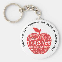 LEHRER-LIEBE INSPIRIERTE Personalisiertes Geschenk Schlüsselanhänger