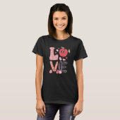 Lehrer Liebe Retro Groovy Lehrertag T-Shirt (Vorne ganz)