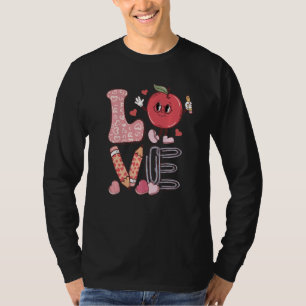 Lehrer Liebe Retro Groovy Tag des Lehrers T-Shirt