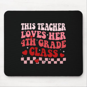 Lehrer Lieben ihre 4. Klasse Retro-Valentine Mousepad