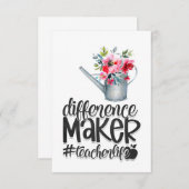 Lehrer Life Differenzial Maker Dankeskarte (Vorne/Hinten)