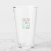 Lehrer Live-Liebe lernen Glas (Rückseite)