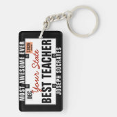 Lehrer Lizenzplatte Funny Schlüsselanhänger (Rückseite)