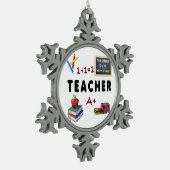 Lehrer machen das mit der Klasse Schneeflocken Zinn-Ornament (Links)
