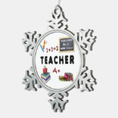 Lehrer machen das mit der Klasse Schneeflocken Zinn-Ornament (Rechts)