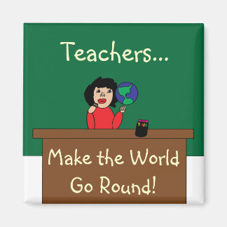 Lehrer machen das World Go Round Magnet