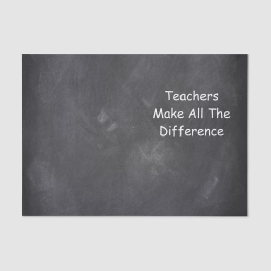 Lehrer machen ein Geschenk zum Entwurf von Chalkbo Seidenpapier (Vorderseite)