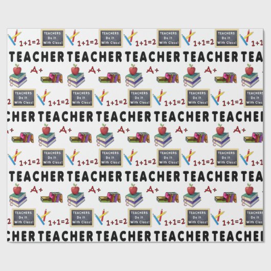 Lehrer machen es mit Klasse Geschenkpapier (Flach)