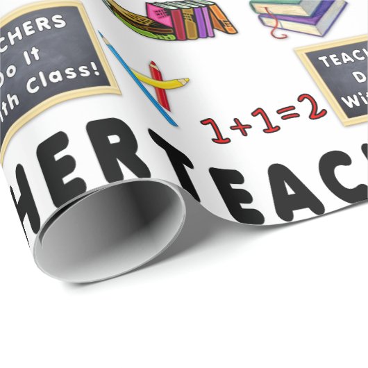 Lehrer machen es mit Klasse    Geschenkpapier (Rolleneckpunkt)