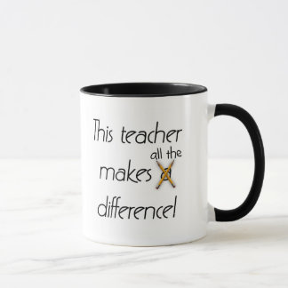 Lehrer macht ein Unterschied-T - Shirts und Tasse