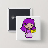 Lehrer-Mädchen Button (Vorne & Hinten)