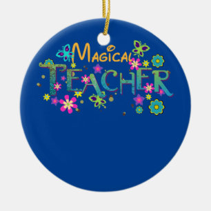 Lehrer Magisch Animiertes Musical Würdigen Keramik Ornament
