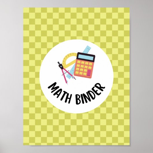 Lehrer-Mathe-Ordner-Organisation Poster (Vorne)