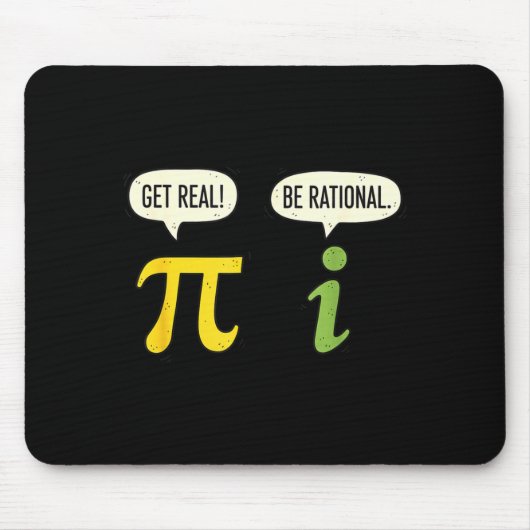 Lehrer Mathe Pi Echt Sein Sei Rational Lustige Mat Mousepad (Vorne)