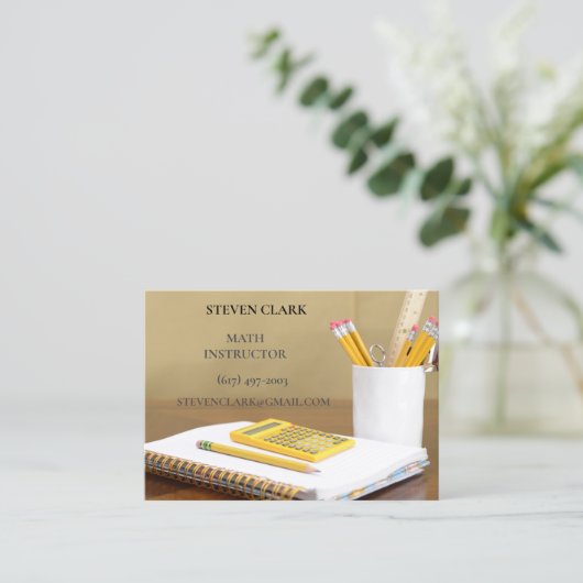 Lehrer/Mathematiker/Lehrer-Rechner-Notebook Visitenkarte (Stehend Vorderseite)