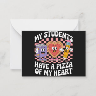 Lehrer Mein Schüler Haben Ein Pizza Meines Herzens Mitteilungskarte