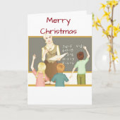 **LEHRER** MERRY CHRISTMAS KARTE (Gelbe Blume)