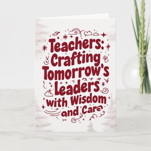 Lehrer Merry Xmas Card Karte (Vorderseite)