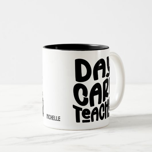 Lehrer Minimalistisch Zweifarbige Tasse (VorderseiteRechts)