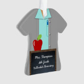 Lehrer mit Apfelberuf Ornament (Vorderseite)