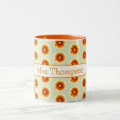 Lehrer mit Blumenbezeichnungen Bewertung Ende des  Zweifarbige Tasse (Mittel)