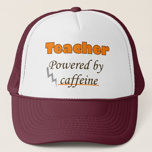 Lehrer mit Coffein Truckerkappe (Vorderseite)