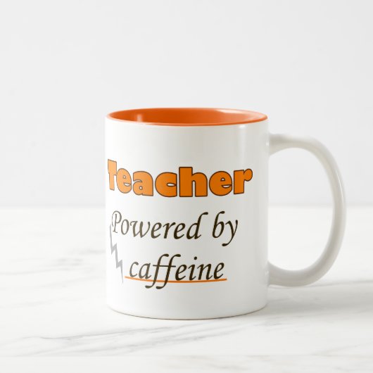 Lehrer mit Coffein Zweifarbige Tasse (Rechts)