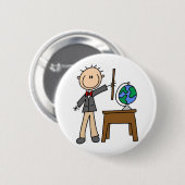 Lehrer mit Globus Button (Vorne & Hinten)