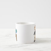 Lehrer mit Globus Espressotasse (Vorderseite)