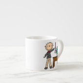 Lehrer mit Globus Espressotasse (Vorderseite Rechts)