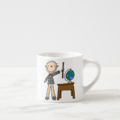 Lehrer mit Globus Espressotasse (Rechts)
