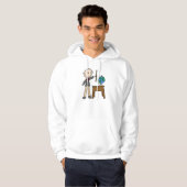 Lehrer mit Globus Hoodie (Vorne ganz)