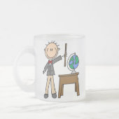 Lehrer mit Globus Mattglastasse (Links)