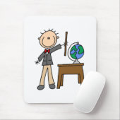 Lehrer mit Globus Mousepad (Mit Mouse)