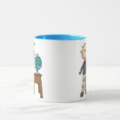 Lehrer mit Globus Tasse (Zentrum)