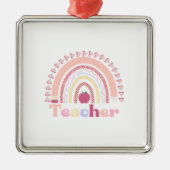 Lehrer mit Regenbogen Ornament Aus Metall (Vorne)