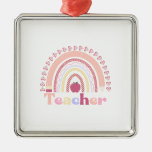 Lehrer mit Regenbogen Ornament Aus Metall