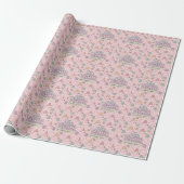 Lehrer mit rosa Buchstaben Schulmuster Geschenkpapier (Ungerollt)