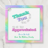 Lehrer/Mitarbeiter-Wertschätzung Danke, Geschenk-T Geschenkanhänger (Vorderseite)