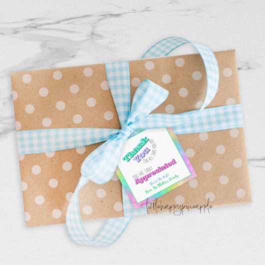 Lehrer/Mitarbeiter-Wertschätzung Danke, Geschenk-T Geschenkanhänger