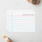 Lehrer - Mitteilungskarten (Anpassen) (Vorderseite/Rückseite Beispiel)