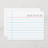 Lehrer - Mitteilungskarten (Anpassen) (Vorne/Hinten)