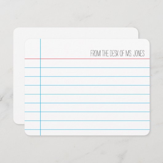 Lehrer - Mitteilungskarten (Anpassen) (Vorne/Hinten)